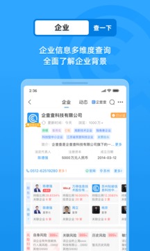 企查查企业信用查询截图