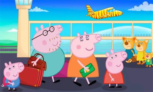 小猪佩奇机场假期旅行游戏