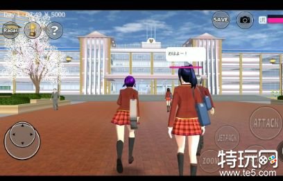 樱花校园模拟器2022年高马尾游戏截图