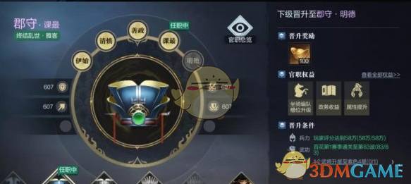 《真三国无双霸》政务系统介绍