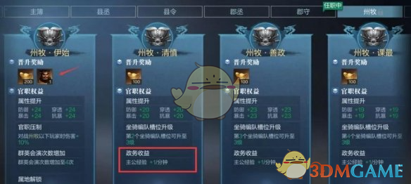 《真三国无双霸》政务系统介绍