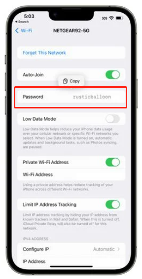 ios16查看wifi密碼方法