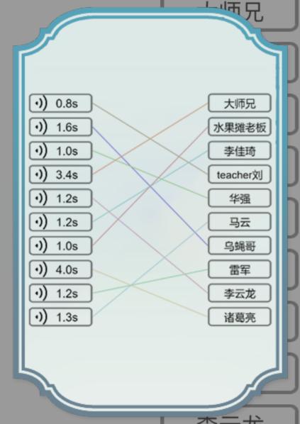 《文字的力量》聽聲連人名攻略圖文