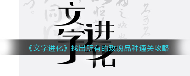 《文字進化》找出所有的玫瑰品種通關(guān)攻略