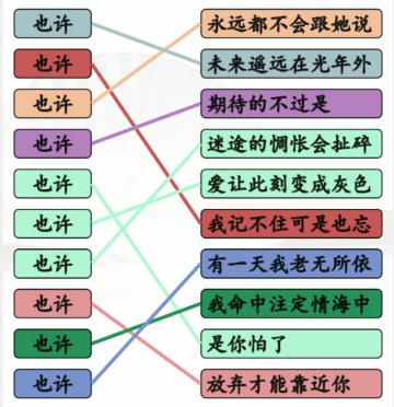 《漢字找茬王》連線也許的歌通關(guān)攻略