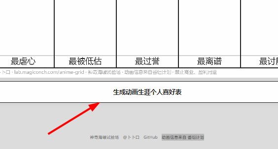 動畫生涯個人喜好表網(wǎng)址入口鏈接