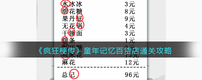 《瘋狂梗傳》童年記憶百貨店通關(guān)攻略