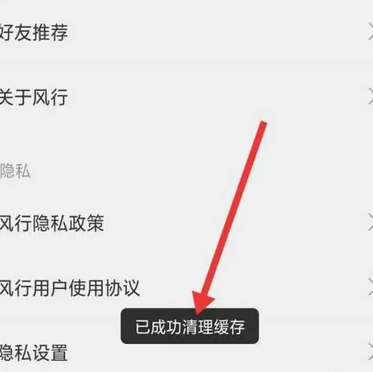 《風行視頻》清理緩存方法