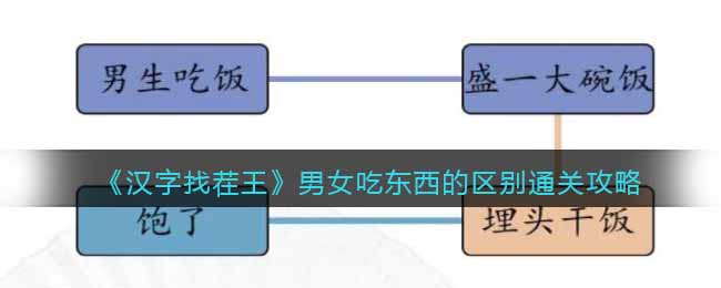 《漢字找茬王》男女吃東西的區(qū)別通關攻略