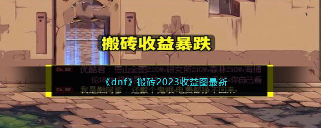 《dnf》搬磚2023收益圖最新