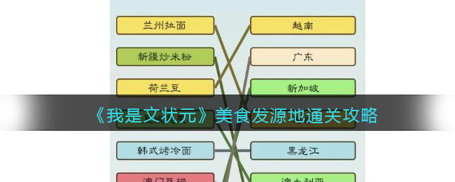 《我是文狀元》美食發(fā)源地通關(guān)攻略