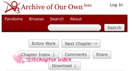 《ao3》看文跳章節(jié)方法
