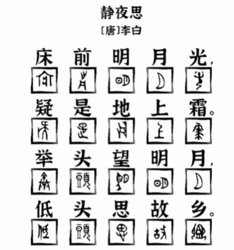 《爆梗找茬王》象形字詩(shī)詞用象形字補(bǔ)全靜夜思通關(guān)攻略