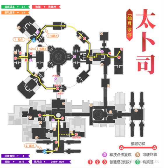 《崩壞：星穹鐵道》1.5全地圖鋤地路線一覽