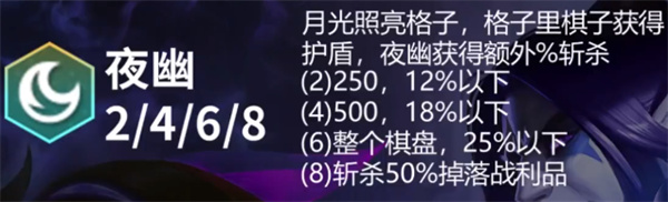 《云頂之弈手游》S11夜幽羈絆效果一覽