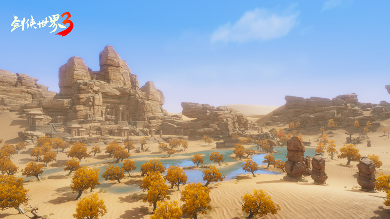 荒漠现江湖《剑侠世界3》推出新地图“龙门荒漠”