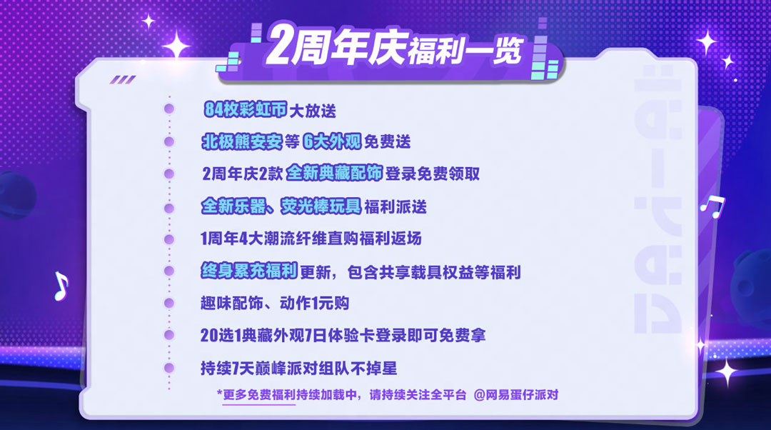 二載同行，共赴狂歡！《蛋仔派對》2周年慶典前瞻直播爆料匯總