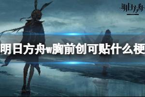 明日方舟w胸前创可贴什么梗